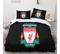 (King220x240cm) Liverpool Pieces Duvet Cover Set D Printed Bedding Quilt Duvet Cover Super Soft Microfiber Hypoaller