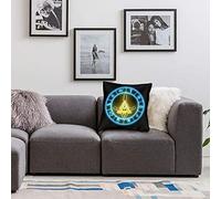 KINGAM Bill Cipher Gravity Falls Velvet Pillowcase Decorative Square Cozy Throw Pillow Covers Cushion Hold for Sofa Bedroom Car Home Decor 18"x18" Inches