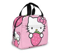KINGAM Hello Kitty Lunch Bag Portable Thermal Cooler Box Reusable Picnic Tote Bento Bag for Men Women Kids Work School Travel