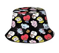 KINGAM Summer Travel BTS Fans Fisherman Hat Sun Beach Outdoor Cap Basin Hat Breathable Bucket Hat Gifts for Adult Teens