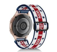 Kinganc Stretchy Band Compatible With Samsung Galaxy Watch 7 6 5 4 FE Band 40mm 44mm/5 Pro 45mm/Active 2/Watch3 41mm/Galaxy Watch 6 4 Classic, 20mm Elastic Nylon World Cup Flags 2026 Strap Women Men