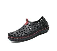 kinganrun Hole Beach Shoes, Men's EVA All-in-one Sandals, Wading Shoes, Soft and Comfortable, Three Colors Optional, Black, 43