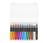 KINGART 582-12z Primary GEL STICK Set, Artist Pigment Crayons, 12 Primary Colors, Water Soluble, Creamy, and Odorless, Use on Paper, Wood, Canvas and more