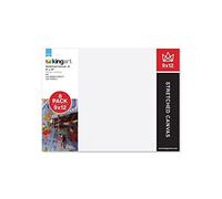 KINGART 801-8 Stretched Canvas 9 x 12 Pack of 8 Stretched Canvas, White