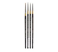 KINGART Art Set, Golden Taklon, Assorted, Set of 4