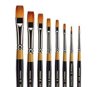 KINGART B-017 8 PC. Original Gold Shader Brush Art Set, Assorted 8 Piece