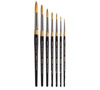 KINGART B-029 7 PC. Original Gold Round Stroke Brush Art Set, Assorted 7 Piece