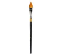 KINGART Golden Taklon Oval Flora Petal Brush, Black/Gold, Size 10