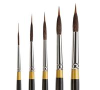 KINGART Original Gold 9035 Series Round Needle Point Artist Paint Brush Set - 5 pcs