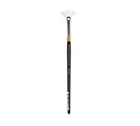 KINGART Paint Brush, Synthetic Bristle, Hardwood, Brass, Black/Gold, 4