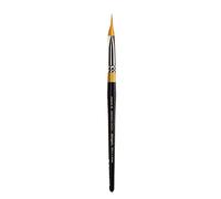 KINGART Premium Original Gold 9900-12 MIRACLE WEDGE TRI BRUSH Series Artist Brush, Golden Taklon Synthetic Hair, Short Handle, for Acrylic, Watercolor, Oil and Gouache Painting, Size 12