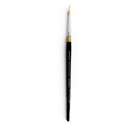 KINGART Premium Original Gold 9900-6 MIRACLE WEDGE TRI BRUSH Series Artist Brush, Golden Taklon Synthetic Hair, Short Handle, for Acrylic, Watercolor, Oil and Gouache Painting, Size 6