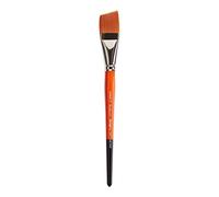 KINGART Premium Radiant 6400-1 Angular Shader Series Artist Brush, Synthetic Taklon Hair, Short Handle, for Acrylic, Oil and Watercolor Painting, Size 1 Inch