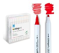 KINGART Studio Twin-Tip™ Permanent Alcohol-Based Sketch Markers, Storage/Travel Case, Set of 36 Unique Colors
