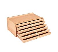 KINGART Wooden Artist Storage Box, Wood, Natural Finish