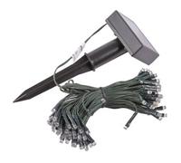 11.9m 100 LED Solar String Lights Set White - Black