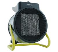 Kingavon 2kW Ceramic Electric Fan Space Heater For Industrial Garage Workshop Warehouse, 3 Heat Settings & Overheat Thermostat, 2000W, Powerful & Portable With Carry Handle