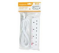 Kingavon - 4-Way Surge Protected Extension Lead with 2m Cable