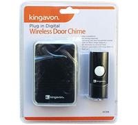 Kingavon Plug In Digital Wireless Door Chime, Black