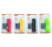 Kingavon 9 Led Soft Touch Torch With Batteries - Mixed Colours