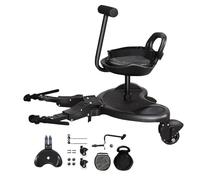 Kingbar Universal 2-in-1 Buggy Board With Seat, Kiddy Stroller Board With Seat Belt, Pram Standing Board, For Children From 2-6 Years (25 Kg)