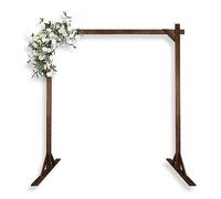 Kingbar Wood Wedding Arch Stand, Large Wedding Backdrop Stand, Rectangle Flowers Frame Stand For Ceremony, Photo Shoots, Anniversary, Bridal Shower, Rustic Decor
