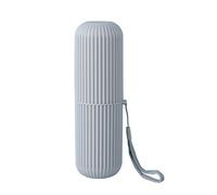 KingbeefLIU Toothbrush Paste Holder,Case Covered Travel Camping Bathroom Cup Box Tooth Mug Grey