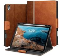 KingBlanc for iPad Air 11-inch Case M3 (2025) / M2 (2024), iPad Air 5th/4th Generation (2022/2020, 10.9") with Pencil Holder, Vegan Leather Stand Cover, Auto Sleep Wake, Viewing/Typing Angle, Brown