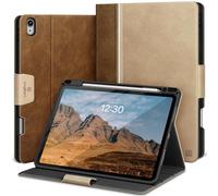 KingBlanc for iPad Air 13 inch Case (M3 2025/M2 2024) with Pencil Holder, Vegan Leather Protective Stand Cover, Auto Wake/Sleep, Angles for Viewing/Drawing, Supports Pencil Pro/(USB-C), Beige