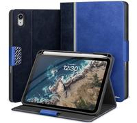 KingBlanc for iPad Mini 7 A17 Pro Case, iPad Mini 7th/6th Generation Case (8.3-inch 2024/2021) with Pencil Holder, Vegan Leather Stand Cover, Auto Sleep/Wake, Adjustable Angle, Magnetic Closure, Blue