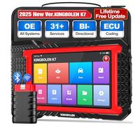 KINGBOLEN K7 Car Diagnostic Tool,OE-Level All System Diagnostic OBD2 Scanner with Bi-Directional Control,ECU Coding,FCA,36+ Services,Oil,Brake,DPF DPF Regeneration Tool Lifetime Free Update.