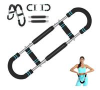 KINGBURN Twister Arm Trainer (30-120 lbs) Adjustable Chest Workout Equipment Power Chest Exerciser for Men & Women Home Gym Strength Trainer, Muscle Builder & Strength Training for Arms, Chest (Blue)