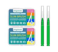 Kingbzis 120 Count Interdental Brush Cleaner Dental Brushes Toothpick Tooth Floss (Green)