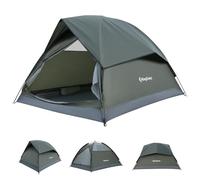 KingCamp 2 Man Tent,Detachable Extended Rainfly, Panoramic Mesh Skylight, PU 3000mm Lightweight Waterproof Tent, 1-Person Easy Set-Up - Ideal for Camping, Hiking, Travel and All Outdoor Adventures