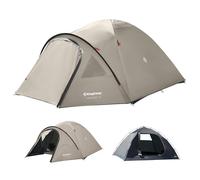 KingCamp 4 Man Tent, 5.25㎡ Larger Camping Tent with Porch, Removable Double Tent 3000mm Waterproof Tent for 3 to 4 Persons, Lightweight Dome Tent for Outdoor Garden Camping Backpacking