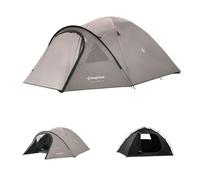 KingCamp 4 Man Tent,Waterproof 3000mm Camping Tent with Porch & Clear PVC Window, 3-4 Persons Double Layer Easy Up Dome Tent with Storage Vestibule for Festivals, Weekend Family Camping,Backyard