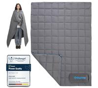 KingCamp Camping Blanket, Lightweight Warm Multifunctional, 175×135cm | Travel Blanket Outdoor with Snap Button, Water-Repellent Compact Camping Quilt for Camping, Hiking, Picnic, Beach, Car, Grey
