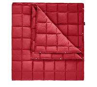 KingCamp Camping Blanket, Lightweight Warm Multifunctional, 200×144cm | Travel Blanket Outdoor with Snap Button, Water-Repellent Compact Camping Quilt for Camping, Hiking, Picnic, Beach, Car, Red