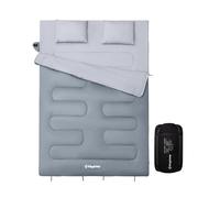 KingCamp Double Sleeping Bag with 2 Pillows 220x150cm Comfort: 12°C Grey