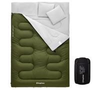 KingCamp Double Sleeping Bag with 2 Pillows 220x150cm Comfort: 12°C Olive