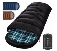 KingCamp Flannel Sleeping Bag Warm Portable Lightweight 3-4 Seasons Camping Sleeping Bag Indoor & Outdoor Use for Adults Kids for Hiking Backpacking and Camping with Compression Sack