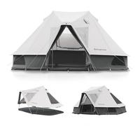 KingCamp KHAN VILLA Glamping Luxury Canvas Tent with Stove Jacks,4-6 Person Large Room Outdoor Camping Wall Tent for 4 Seasons Family Camping
