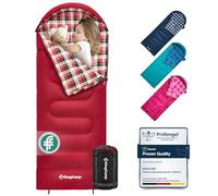 KingCamp Kids Sleeping Bag Flannel Liner,Winter Sleeping Bag Cotton Warm,4 Season, Lightweight Single for Camping Hiking Backpacking Outdoor with Compression Sack for Girls Boys 170x70cm
