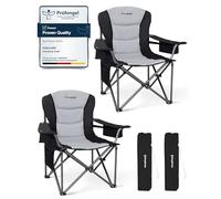 KingCamp Oversized Camping Chair Heavy Duty 450 LBS Folding Chair with Adjustable Lumbar Support & Built-in Cooler Bag, Fully Padded Ergonomic Camp Chairs for Adults Outdoor, Beach, Garden