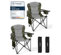 KingCamp Oversized Camping Chair Heavy Duty 450 LBS Folding Chair with Adjustable Lumbar Support & Built-in Cooler Bag, Fully Padded Ergonomic Camp Chairs for Adults Outdoor, Beach, Garden