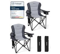 KingCamp Oversized Camping Chair Heavy Duty 450 LBS Folding Chair with Adjustable Lumbar Support & Built-in Cooler Bag, Fully Padded Ergonomic Camp Chairs for Adults Outdoor, Beach, Garden
