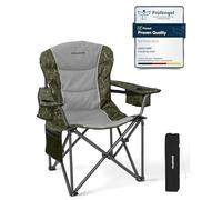 KingCamp Oversized Camping Chair Heavy Duty 450 LBS Folding Chair with Adjustable Lumbar Support & Built-in Cooler Bag, Fully Padded Ergonomic Camp Chairs for Adults Outdoor, Beach, Garden