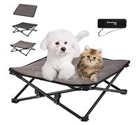 KingCamp Raised Dog Bed Outdoor & Indoor, Elevated Dog Bed Foldable without Assembly, Stable Pet Bed with Removable Washable Mat, Breathable Mesh Fabric for Camping & Garden, M up to 45kg