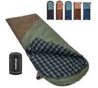 KingCamp Sleeping Bag for Adults, Winter | Flannel Lined Cold Weather 3-4 Season Sleeping Bag, Big and Tall Sleeping Bags, Lightweight, Water-Resistant for Camping, Backpacking, Hiking