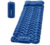 KingCamp Sleeping Pad for Camping, Inflatable Sleeping Pad Ultralight Connectable Camping Mattress with Pillow Built-in Foot Pump for Backpacking Hiking Tent Cot (Charcoal)
